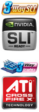 Multi-display Support with 3-way SLI™ and 3-way CrossFireX™