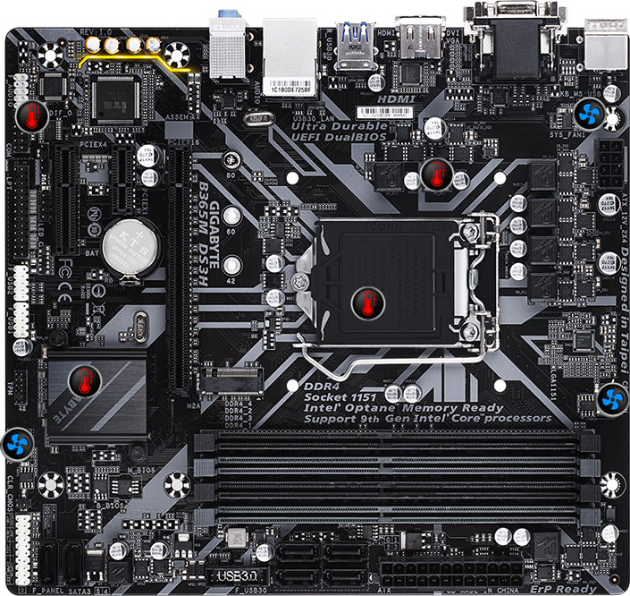 GIGABYTE B365M DS3H (rev. 1.0) купить